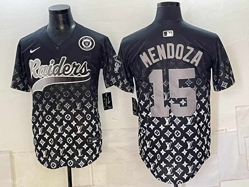 Men 2026 Oakland Raiders #15 Mendoza black Nike Limited NFL Jersey 0912003